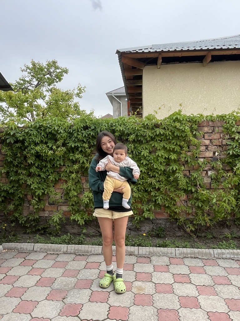 Begi's backyard in Bishkek