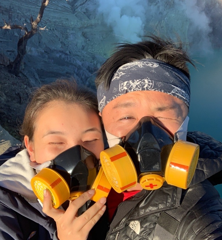 Begi and Kien on their travels